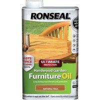 Ronseal 1 Litre Ultimate Protection Hardwood Garden Furniture Oil - Teak UHWGFOT1L in Brown