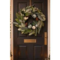 Groundlevel 64cm Artificial Green Pumpkin Wreath