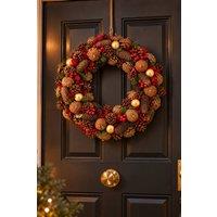 Groundlevel 50cm Canterbury Red Festive Wreath