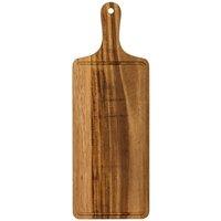 Four Candle Large Rectangular Acacia Serving Board in Brown
