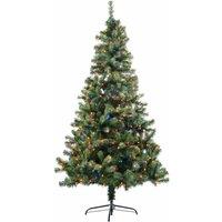 Shatchi 4FT Prelit Green Alaskan Pine Christmas Tree Multicolour LEDs