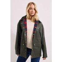 Dorothy Perkins Women's Heritage Waxed Jacket in Khaki | Size: 8