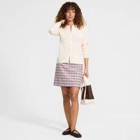 Lands' End Women's Brushed Flannel Mini Skirt in White | Size: 10