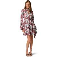 Adrianna by Adrianna Papell Women's Printed Short Dress in Wine | Size: 14