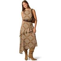 Adrianna by Adrianna Papell Women's Belted Midi Dress in Brown | Size: 10