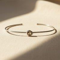 Harfi Women's Alexandrite June Birthstone Sterling Silver Bangle