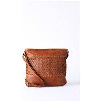 Lakeland Leather Women's 'Storrs' Woven Leather Cross Body Bag in Brown