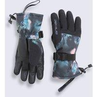 Animal Women's 'Pursuit' Waterproof Breathable Warm Padding Fleece Snow Ski Gloves in Black | Size: Small