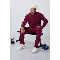 Tommy Life Men's Long Sleeve Crew Neck Sweatshirt & Pants Set in Burgundy | Size: Small