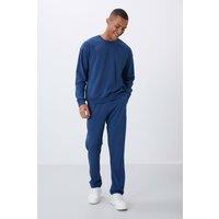 Tommy Life Men's Long Sleeve Crew Neck Sweatshirt & Pants Set in Blue | Size: Small