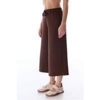 Penti Women's Mid-waist Oversized Knit Culotte Shorts in Chocolate | Size: Small