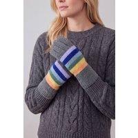 Vellin Women's Women's Colourblock Stripe Winter Gloves in Grey