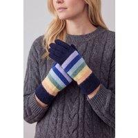Vellin Women's Women's Colourblock Stripe Winter Gloves in Navy