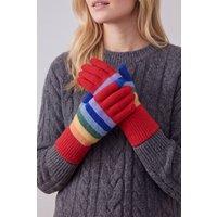 Vellin Women's Women's Colourblock Stripe Winter Gloves in Red