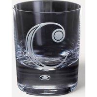 Dartington Exmoor Engraved Glass Whiskey Tumbler 300ml - Letter C in Clear