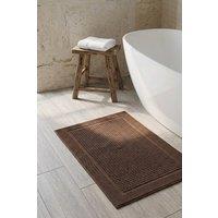Vision V850 - 2 Pack 100% Cotton Bath Mats in Chocolate | Size: Bath Mat
