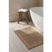 Vision V850 - 2 Pack 100% Cotton Bath Mats in Brown | Size: Bath Mat