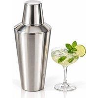 Chabrias Ltd Chabrias 750ml Stainless Steel 3 Piece Cocktail Shaker with Strainer in Silver