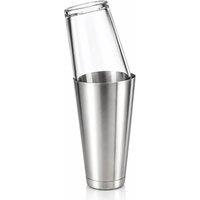 Chabrias Ltd Chabrias Boston Cocktail Shaker Set 16oz Glass & 28oz Steel Mixing Tin in Silver