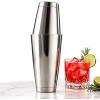 Chabrias Ltd Chabrias Boston Cocktail Shaker Set 28oz & 18oz Weighted Steel Tins in Silver