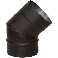 RoyalFire Flue Pipe 45 Degree Elbow Bend for 5 inch (125mm) in Black