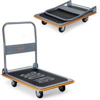Crystals 300kg Heavy Duty Folding Platform Trolley Hand Truck Flatbed Cart in Grey