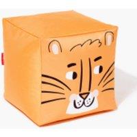 Kaikoo Tiger Cube Beanbag in Orange