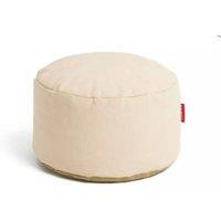 Kaikoo Faux leather footstool cream