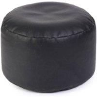 Kaikoo Faux leather footstool black