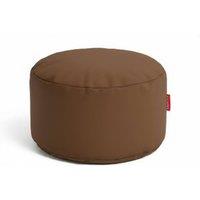 Kaikoo Faux leather footstool brown