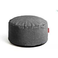 Kaikoo Faux leather footstool grey