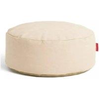 Kaikoo Faux leather footstool cream