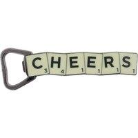 Scrabble Officially Licensed Magnetic CHEERS Bottle Opener in White