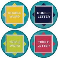 Scrabble Officially Licensed Set of Four Printed Metal Coasters