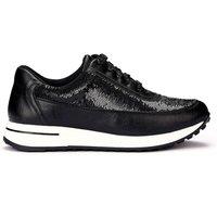 Hotter Women's Wide Fit 'Gleam' Trainers in Black | Size: 7.5