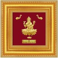 Raina Jewels Women's 24ct Pure Gold Leaf Lakshmi Frame 12.7 x 12.7cm | Size: W12 x H12