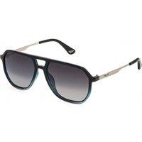 Police Men's SPLQ81E576PEP Aviator/Navigator Sunglasses in Blue