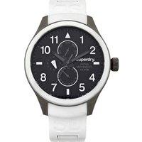 Superdry Men's SYG110W Scuba 44mm Quartz Watch in White