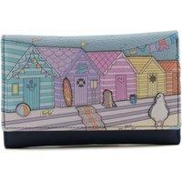 Mala leather Women's Woolacombe Beach & Dog Large Trifold RFID Purse