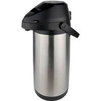 Dyzi 1.9L Stainless Steel Airpot Flask Pump Action Drinks Dispenser Silver