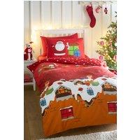 Catherine Lansfield Santa's Christmas Presents Duvet Cover Set in Red | Size: Single