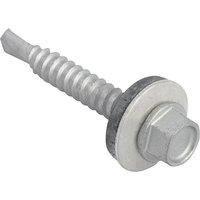 Forgefix Techfast Hex Head Roofing Screw Self-Drill Light Section 5.5 X 38Mm in Silver