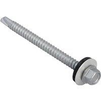 Forgefix Techfast Hex Head Roofing Screw Self-Drill Light Section 5.5 X 70Mm in Silver
