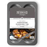 Chabrias Ltd Mermaid Hard Anodised 6 Cup Yorkshire Pudding Tray Non-Stick UK Made in Grey