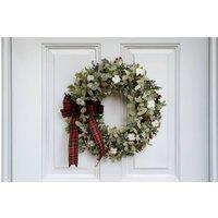 BOSK EUCALYPTUS BERRY - 26 Christmas Wreath with Ribbon in Green