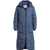 Lands' End Women's FeatherFree Quilted Maxi Coat in Blue | Size: Medium