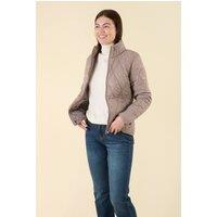 Harvey & Jones Women's Water Resistant Onion Quilted Jacket in Stone | Size: 14