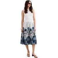 Phase Eight Women's Petite Chiara Fit-Flare Midi Dress in White | Size: 10