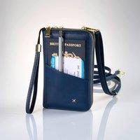 Amelie Di Santi Women's RFID Travel Organiser Crossbody Bag with 10 Pockets in Navy