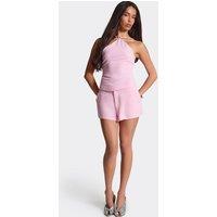 EGO Women's Tailored Linen Shorts in Light Pink | Size: 10
